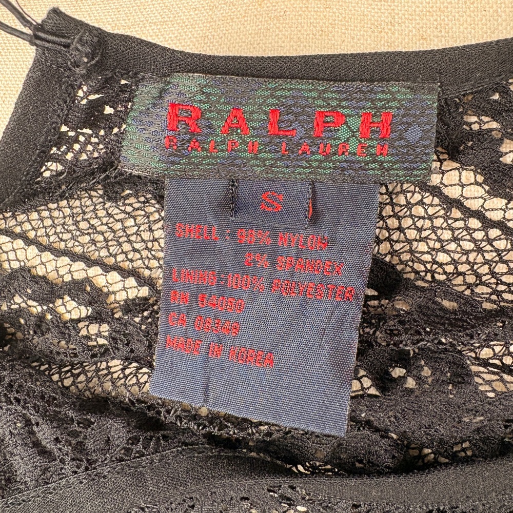 Ralph by Ralph Lauren Black Lace Sleeveless Sheath Dress S - Picture 5 of 5